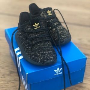 Adidas Black/Gold Tubular Sneakers